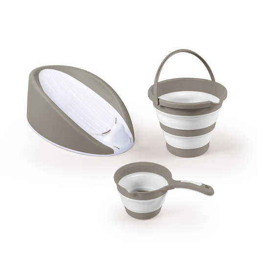 Set banjosh Dolu Nuve, 3-copë, gri