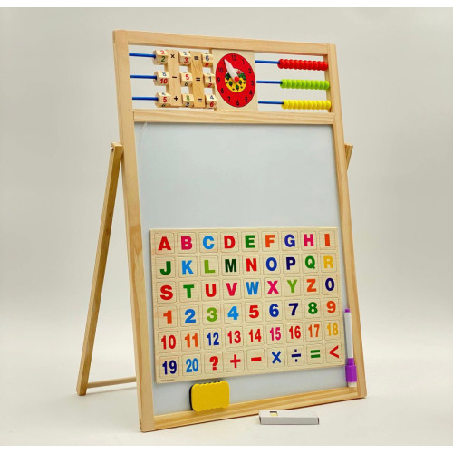 Tabelë druri me dy anë, magnetike, me shkumës