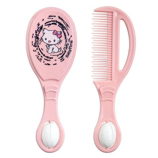 Set krehërash dhe furçash për Baby Time, ngjyrë rozë